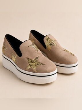 Stella McCartney Binx Glitter Star Platform
Sneakers Beige Gold EU 40